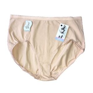 New Jockey Shaping Panty Underwear Womens 8 XL Cotton Shaper Nude Beige High Cut